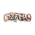 Haarklammer im Steampunk-Stil mit Vintage-Metallzahlen in Kupfer, Gold und Silber-Finish - Bunte Zahlen