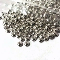 Close-up of bulk silver metal round spacer beads for DIY jewelry making and crafting - 3.5mm / Silver