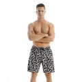 Pantaloncini da mare da uomo con stampa leopardata classica e coulisse regolabile - M / Stampa leopardata