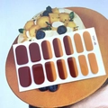 Wasserfeste Nagelsticker mit Farbverlauf Rot-Orange QF-433, 12 Stück pro Bogen - QF433-Rot-Orange Verlauf