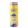 Set of 36 colored pencils in a yellow cylindrical tube with a cute bear illustration - 48 Colors