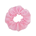 Pink satin silk scrunchie with soft elastic and glossy finish for women's hairstyles - Pink (13)