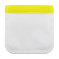 Reusable food-grade PEVA storage bag with leakproof yellow seal and flat bottom - Yellow