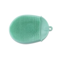 Spazzola viso in silicone verde menta con setole morbide e foro per appenderla - Verde