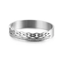 Bracciale traforato in argento spazzolato con cristalli e placcatura oro 18k - Acciaio (KB120856-KFC)