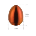 Orangefarbener eiförmiger Edelstahl-Gewürzstreuer, Höhe 7.5 cm Breite 5.5 cm - Magisches Rot