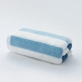 Thick cotton face towel featuring classic blue and white horizontal stripes in soft terry - 34*76cm / Blue and White Stripes