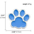 Pin de huella de gato en esmalte azul cielo y aleación plateada de 2,5cm por 2,3cm - Azul Cielo