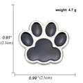 Broche de pata de gato estilo Harajuku en esmalte negro con dimensiones y acabado plata - Negro