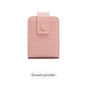 Mini-Kosmetiktasche in Sweet Powder mit Krokodilprägung und praktischem Klappverschluss - Süßes Rosa