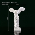 Antique white Nike of Samothrace sculpture in medium size for home decor, 23cm height - Antique White Victory Goddess (Medium)