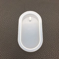 Moule ovale en silicone pour pendentif DIY avec trou de suspension pré-percé inclus - Style Ovale (D58-4) / 1 Pièce