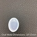 Transparente ovale Silikonform für Harzanhänger mit den Maßen achtzehn mal fünfundzwanzig mm - Oval (18*25mm)