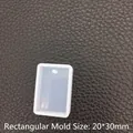 Stampo rettangolare in silicone 20x30mm per ciondoli in resina con foro per gioielli fai-da-te - Rettangolo (20*30mm)