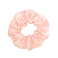 Elastic satin scrunchie for hair in soft peach pink color for women accessories - Peach Pink