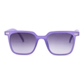 Kids vintage sunglasses with purple translucent frame and grey gradient lenses - Purple Frame Gray Lens
