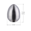 Eiförmiger Gewürzstreuer aus Edelstahl mit gebürstetem Finish und Maßen 7,5 cm x 5,5 cm - Silber