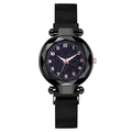 Orologio da donna nero con quadrante cielo stellato e cinturino magnetico - Nero