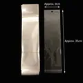 Transparent plastic display bag with hook hole measuring approx 9cm x 35cm for hair clips - Approximately 100 Sheets Per Bundle 9*35mm Without Hanging Holes In An Opp Bag.