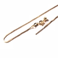 Adjustable 925 silver gold-plated box chain necklace with lobster clasp for women - Adjustable Box Chain / 18K Gold