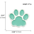 Lindo pin de esmalte con huella de gato verde menta para mochilas de 4,7g de peso - Verde Menta
