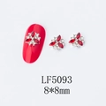 Macro detail of red flower nail art jewelry with size 8x8mm and LF5093 model number - 5093 Bright Red