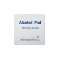Single packed 75% ethyl alcohol pads for nail tool disinfection and cleaning - White