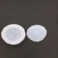 Moldes de silicona en forma de concha para resina DIY, herramientas blancas translúcidas - Molde de Espejo Quicksand Hueco de Concha