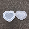 Molde de silicona de corazón para resina epoxi y creación de fundas de teléfono DIY - Molde de Espejo Quicksand Hueco de Corazón