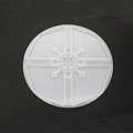 Transluzente runde Silikonform mit geometrischem Schneeflockenmuster für Harz DIY - Modell 01 (Geometrisches Sternmuster)