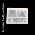 Translucent silicone pyramid mold for DIY resin pendants with multiple geometric shapes - Geometric Small Pyramid Mold (7-1)