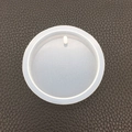 Moule circulaire en silicone translucide pour pendentifs DIY avec trou de suspension intégré - Style Rond (D58-5) / 1 Pièce