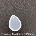 Silikonform in Tropfenform für DIY Anhänger, Größe 18x25mm mit Aufhängeloch - Wassertropfen (18*25mm)