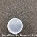 Runde Silikonform für Harzschmuck DIY, Durchmesser 25 mm, Modell J43 Ausführung - Rund (25mm Durchmesser)