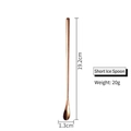 Rose gold 304 stainless steel long handle mixing spoon measuring 19.2cm in length - 19cm Rose Gold