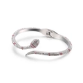 Bracciale a serpente in argento con strass rosa e bianchi in acciaio inossidabile - Colore Acciaio (KB119861-KSP)