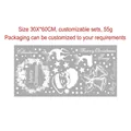White Christmas snowflake window clings with Santa Claus and reindeer motifs 30x60cm - Santa Claus / DMJ010 30*60cm