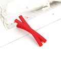 Matte red criss-cross hair clip for women with sweet candy color and frosted finish - Matte Red