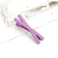 Simple purple cross-shaped matte hair clip for women with sweet candy color finish - Matte Purple