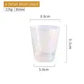 Rainbow gradient hammered glass cup with pearlescent finish, 350ml low small size A - Rainbow Hammered - Low Small (350ml)