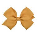 Grosgrain ribbon hair clip in ginger yellow color with symmetrical bow design - Ginger Yellow (2)