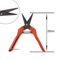20cm professional orange gardening shears with black coated metal blades and spring - Orange 20cm Scissors