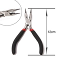 12cm round nose jewelry pliers with black and red anti-slip handles for DIY precision work - Black & Red Handle 12cm Jewelry Pliers