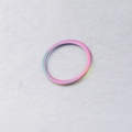 Anello circolare 25mm in acciaio inossidabile arcobaleno con finitura metallica - 25mm / Arcobaleno