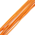 Bright orange round cowhide leather cord for DIY handmade bracelet and jewelry weaving - Orange