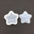 Juego de dos moldes de silicona en forma de estrella para manualidades con resina - Molde de Espejo Quicksand Hueco de Estrella
