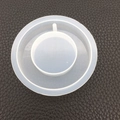 Stampo in silicone circolare traslucido per ciondoli fai-da-te con foro per la creazione gioielli - Stampo Per Ciondolo Maglione Rotondo Cavo (58-2)