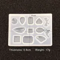 Moule en silicone 11 formes pour bijoux DIY pendentifs coquillage et étoile 8,2x6cm - Moule à pendentif dauphin en diamant (153-2)