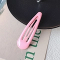 Pink matte metal BB hair clip for women with a stylish candy color lacquer finish - Pink