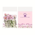 Pink floral waterproof PET stickers set, 40 pieces for bullet journaling and DIY crafts - Pink Floral